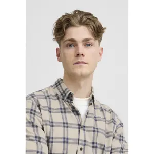 Camisa de manga longa escovada às riscas Casual Friday Fanton BD 0159 image-6