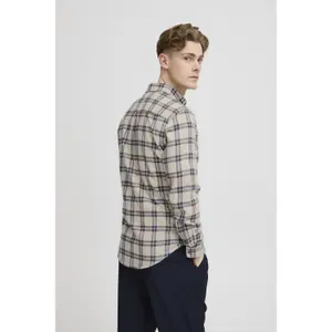 Camisa de manga longa escovada às riscas Casual Friday Fanton BD 0159 image-5