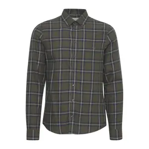 Camisa de manga longa escovada às riscas Casual Friday Fanton BD 0159 image-0