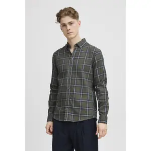 Camisa de manga longa escovada às riscas Casual Friday Fanton BD 0159 image-2