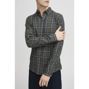 Camisa de manga longa escovada às riscas Casual Friday Fanton BD 0159 image-3