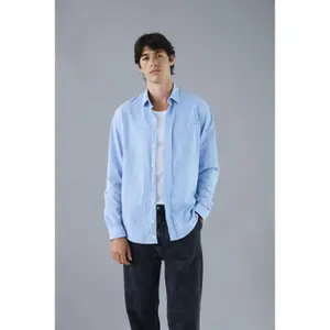 Chemise manches longues rayée à ratière Casual Friday Alvin image-1