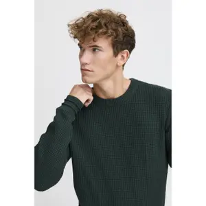 Pulôver de malha estruturada com colarinho redondo Casual Friday Karl image-5