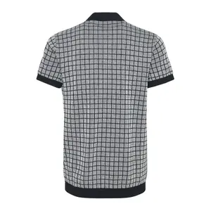 Geometric knitted polo Casual Friday Walter image-3