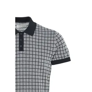 Geometric knitted polo Casual Friday Walter image-4
