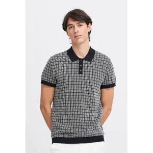 Geometric knitted polo Casual Friday Walter image-2