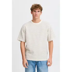 Gestreiftes Struktur-T-Shirt Casual Friday Frederik image-1