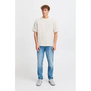 Gestreiftes Struktur-T-Shirt Casual Friday Frederik image-2