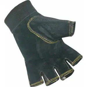 Half finger leather glove Caterpillar image-1