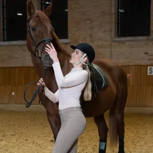 Technisches Turnier-Polo mit langen Ärmeln Damen Cavalliera Belissima image-2