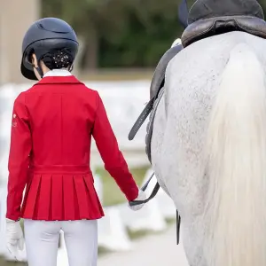 Chaqueta de equitación de concurso softshell para niña Cavalliera Purity Glow image-2