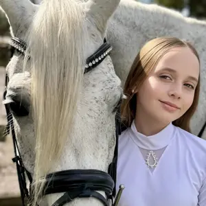 Riding polo shirt for girls Cavalliera Crystal Drop image-0