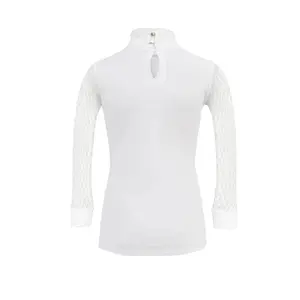 Girl's long-sleeved riding polo shirt Cavalliera Luxe image-2