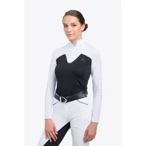 Reitturnier-Poloshirt mit langen Ärmeln, Damen Cavalliera Pop image-0