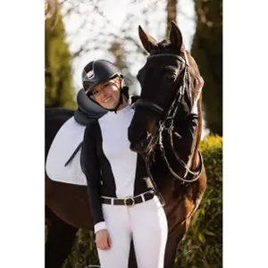 Damska koszulka polo do jazdy konnej z długim rękawem Cavalliera Queen image-1