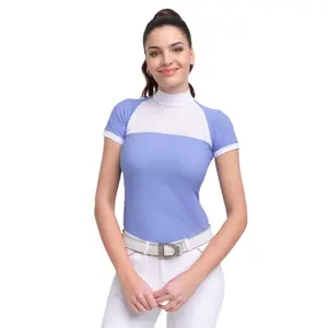 Polo de concours femme Cavalliera Baby Blue Mesh image-0