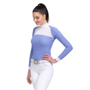 Women's competition polo shirt Cavalliera Baby Blue Mesh image-2