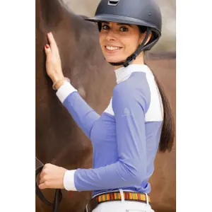 Women's competition polo shirt Cavalliera Baby Blue Mesh image-5