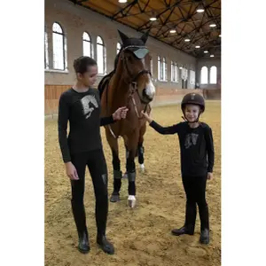 Maglietta da equitazione a maniche lunghe da donna Cavalliera Jumping star image-1