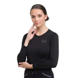 T-Shirt langarm aus Baumwolle, Frau Cavalliera Bit image-1