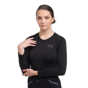 T-Shirt langarm aus Baumwolle, Frau Cavalliera Bit image-2