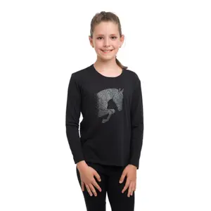 T-shirt manches longues coton fille Cavalliera Jumping Star image-0