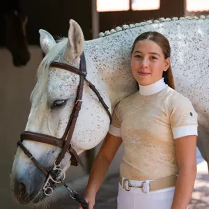 Wedstrijdpolo voor meisjes Cavalliera Pure Lace image-2