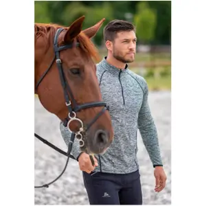 Techniczna koszulka polo do jazdy konnej z długim rękawem Cavalliera Tosca image-1