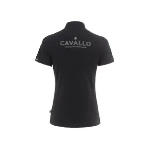 Damska bawełniana koszulka polo do jazdy konnej Cavallo image-1