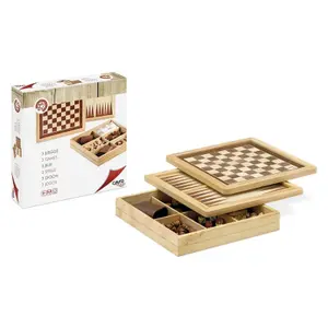 Jeux d'échecs de dames et de backgammon incrusté Cayro