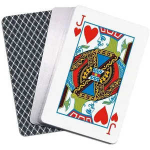 Set of 2 poker cards in a wooden mosaic box Cayro image-2