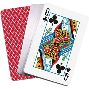 Set of 2 poker cards in a wooden mosaic box Cayro image-3