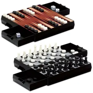 Chess and checkers with magnetic backgammon Cayro image-1