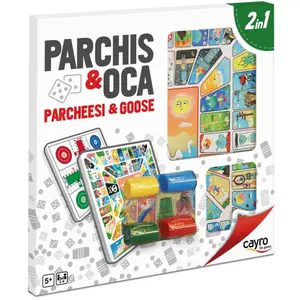 Parcheesi and goose wooden board game set, complete Cayro image-0