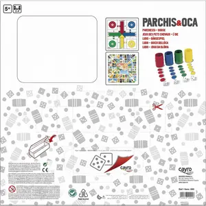 Parcheesi and goose wooden board game set, complete Cayro image-2