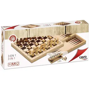 Wooden chess and backgammon sets Cayro image-0