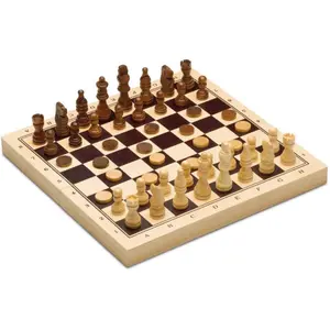 Wooden chess and backgammon sets Cayro image-1