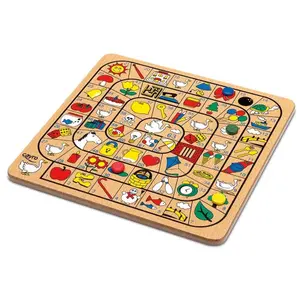 Wooden goose-horse board game with metal box Cayro image-1