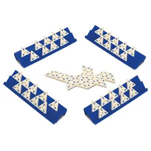 Triangular wooden dominoes board game Cayro image-1