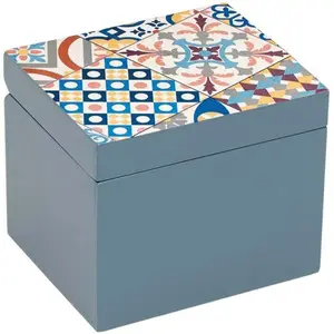 Wooden mosaic box gobletedos poker Cayro image-0