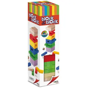 Set of 54 pieces of wooden blockblock skill games colors Cayro image-0