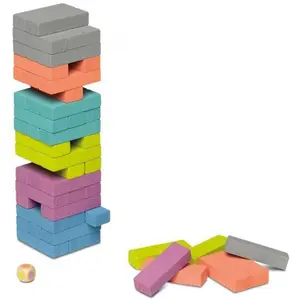 Wooden balance tower Cayro Pastel image-1