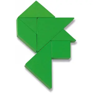 Set of 4 wooden tangrams Cayro image-2