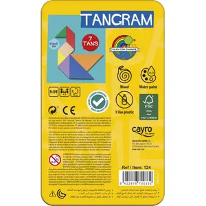 Wooden Tangram in a metal box Cayro Eco image-3