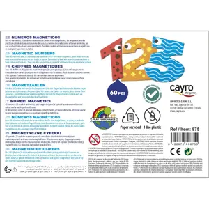 Set of 60 magnetic numbers educational games Cayro image-3