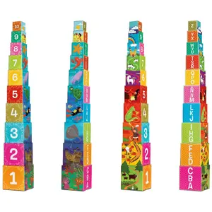 Set of 10 stacking cubes Cayro image-1