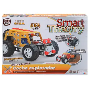 Batch of 125/132 pieces of metal construction CB Toys Mecano image-1