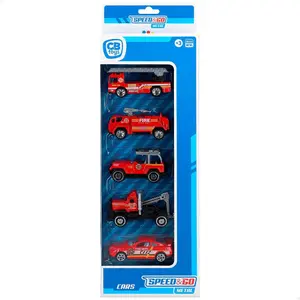 Set of 5 metal police and fire engines CB Toys image-2