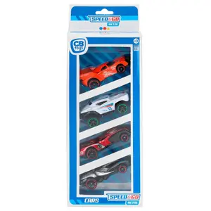 Set of 4 metal racing cars CB Toys Speed&go image-0