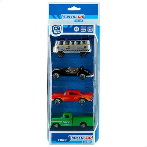 Set of 4 assorted metal cars 1:64 scale CB Toys Speed&go image-0